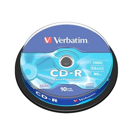 Verbatim CD-R 700MB 52x Tarrina 10Uds