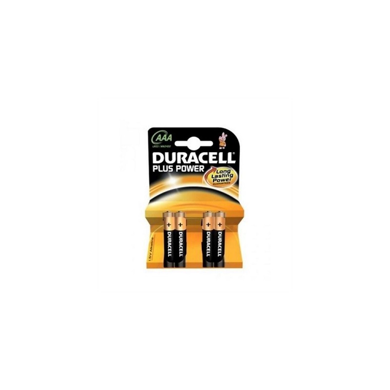 Duracell Pila Alcalina Plus Power LR3 AAA Pack-4