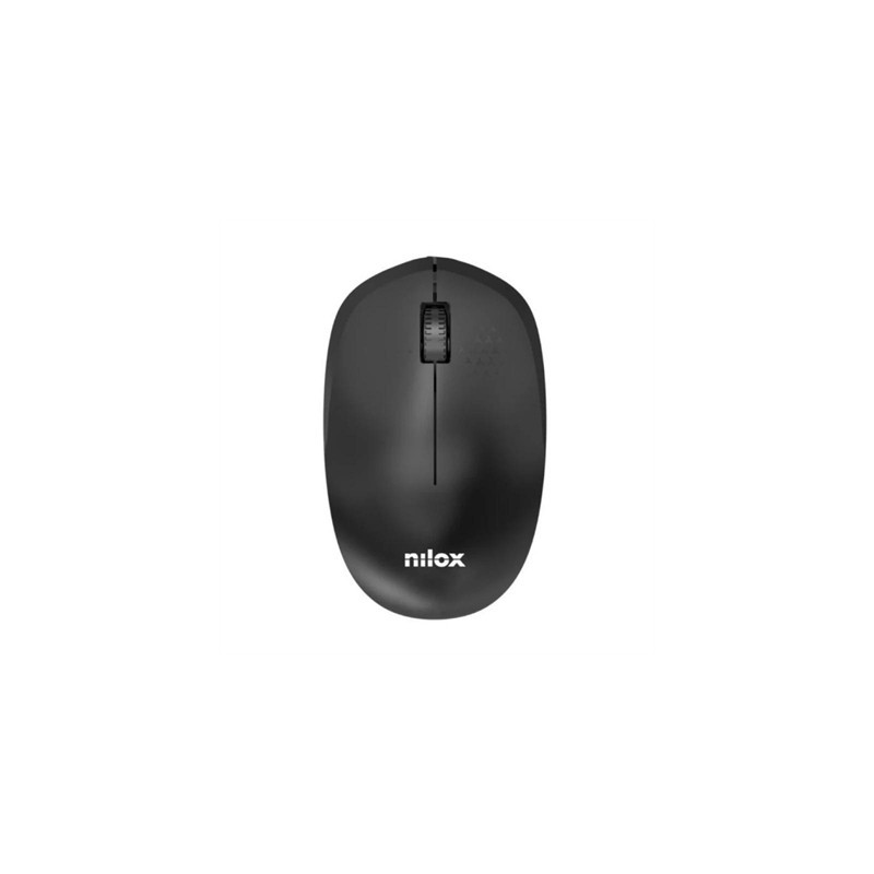 Nilox Ratón Wireless, 1000 DPI, 3 botones, Negro
