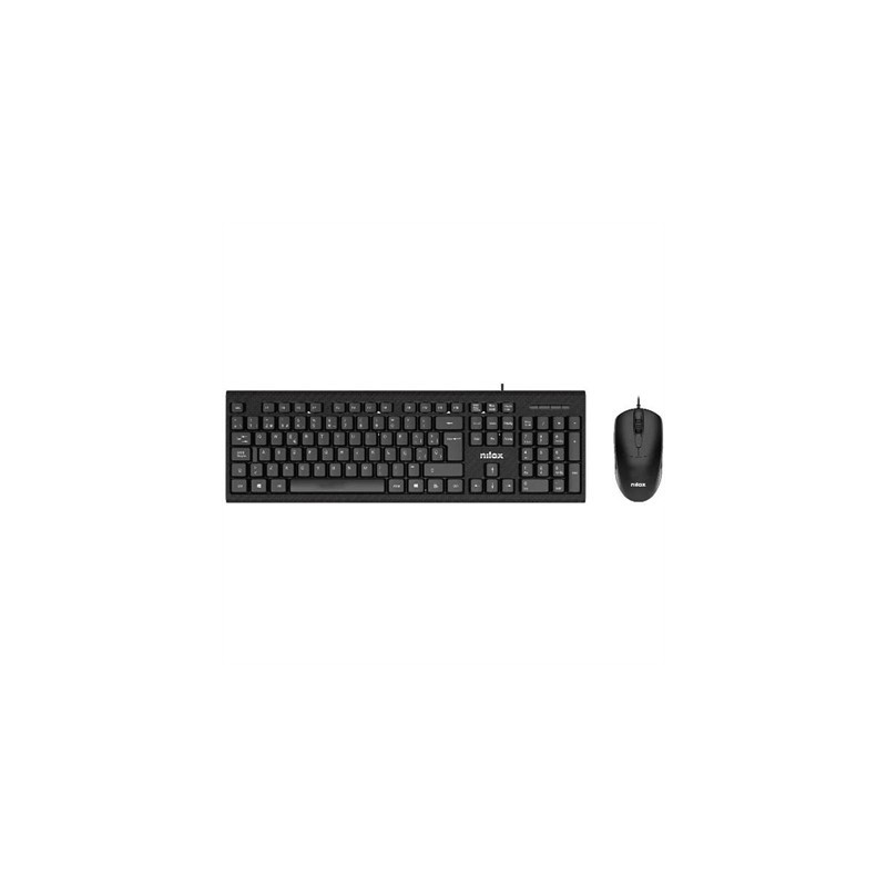 NILOX Kit Teclado+raton NXKME0011 Usb NEgro