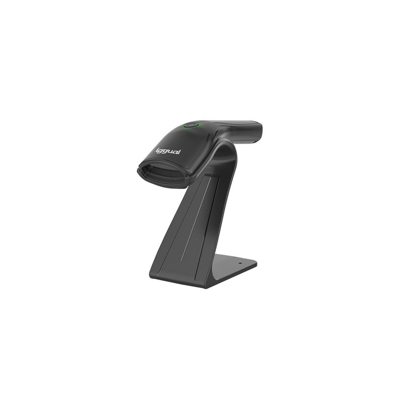 iggual Lector código barras 1D USB botón soporte