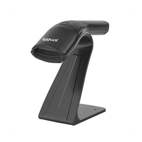 iggual Lector código barras 1D USB botón soporte