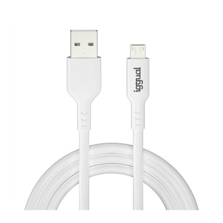 iggual cable USB-A/micro-USB 100 cm blanco