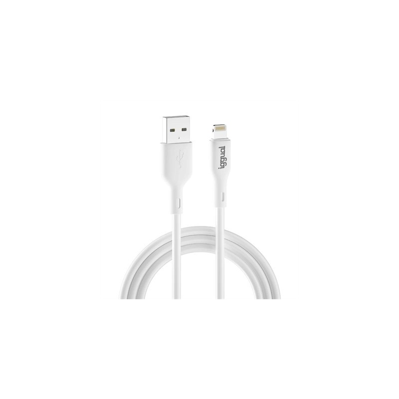 iggual cable USB-A/Lightning 100 cm blanco