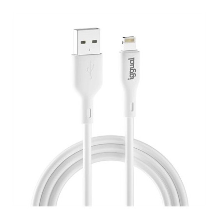 iggual cable USB-A/Lightning 100 cm blanco