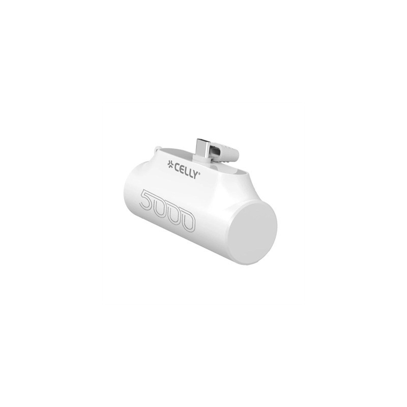 Celly Powerbank Compacta Usb-C 5000 mAh Blanca