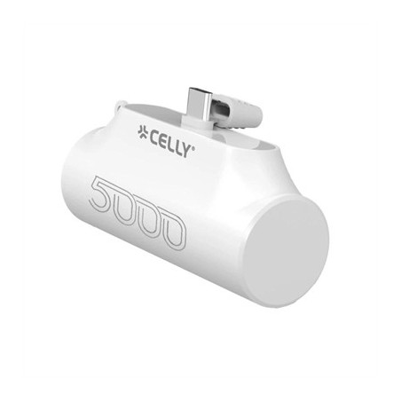 Celly Powerbank Compacta Usb-C 5000 mAh Blanca