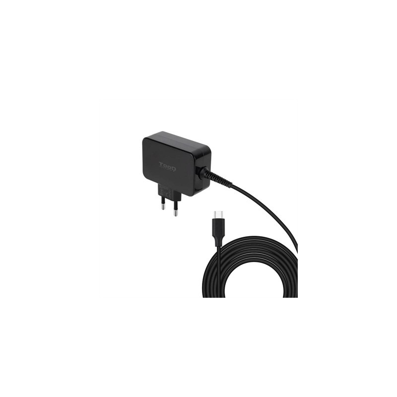 Tooq Cargador portatil GAN USB-C PD 65W Negro