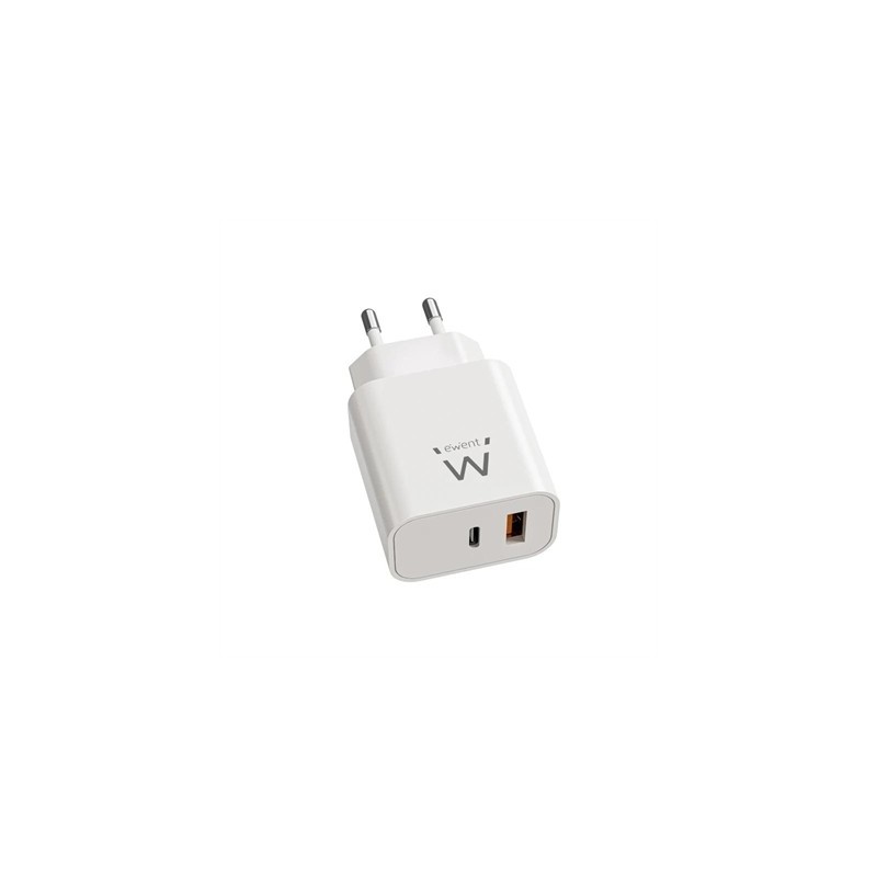 EWENT EW1318 Cargador rápido USB-C PD 20W USB-A QC