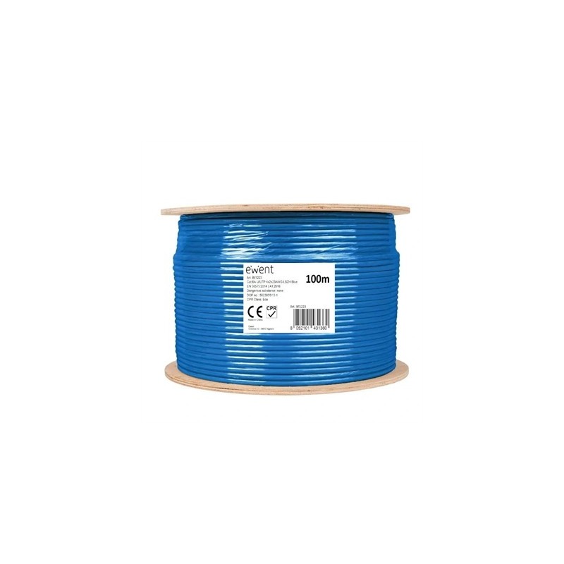 Ewent Bobina Cable Red CAT6A U/UTP,LSZH,100m