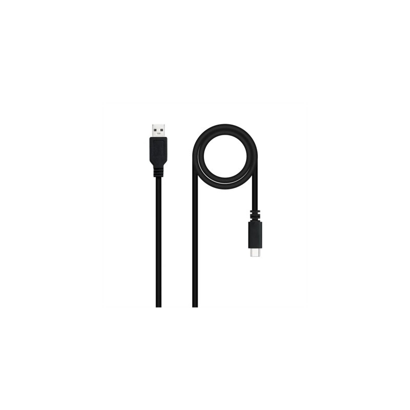 Nanocable Cable USB 2.0 3A USB-C-M/M 1.5M Negro