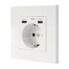 Nanocable Base Pared toma SCHUKO 2USB Max .2.4A
