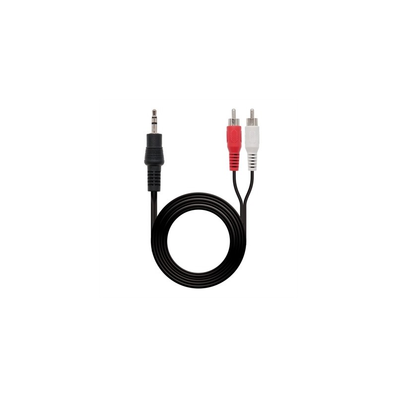 Nanocable Cable Audio, Jack 3.5/M-2xRCA/M 1,5 M