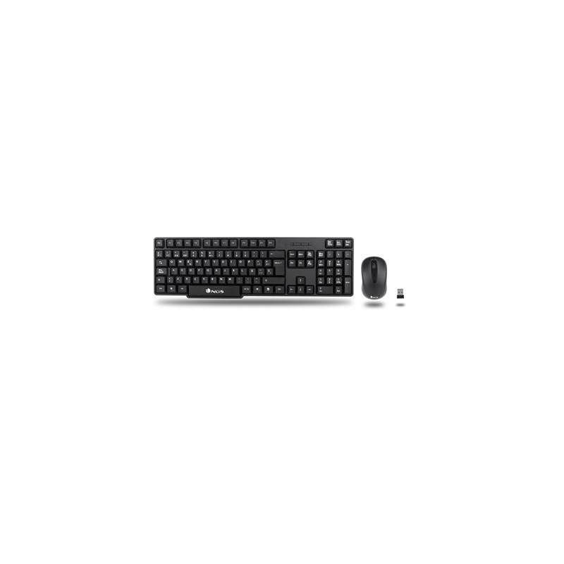 NGS EUPHORIAKIT TECL + RATON WIRELESS 2,4GHZ NEGRO