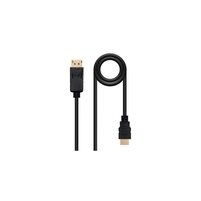 Nanocable Cable Conversor DP a HDMI 0,5 M Negro