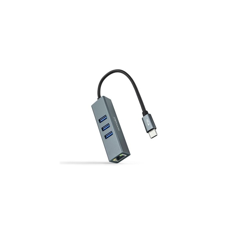 Nanocable Conversor USB-C Ethernet +3xUSB 3.0