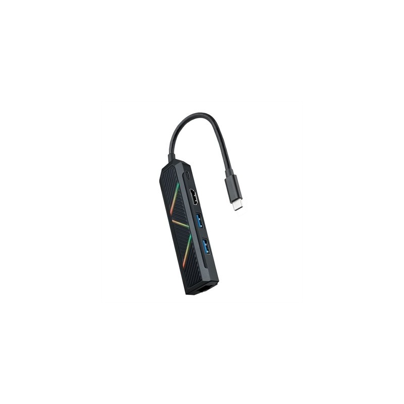 Nanocable Hub USB-C 5 en 1 USB-A+USB-C+HDMI+RJ45