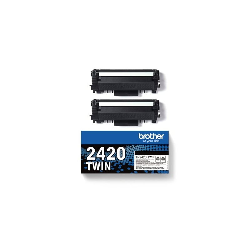 Brother Tóner TN2420TWIN Negro Pack 2 uds
