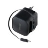 Intenso Cargador GaN W65ACIC retráctil Negro