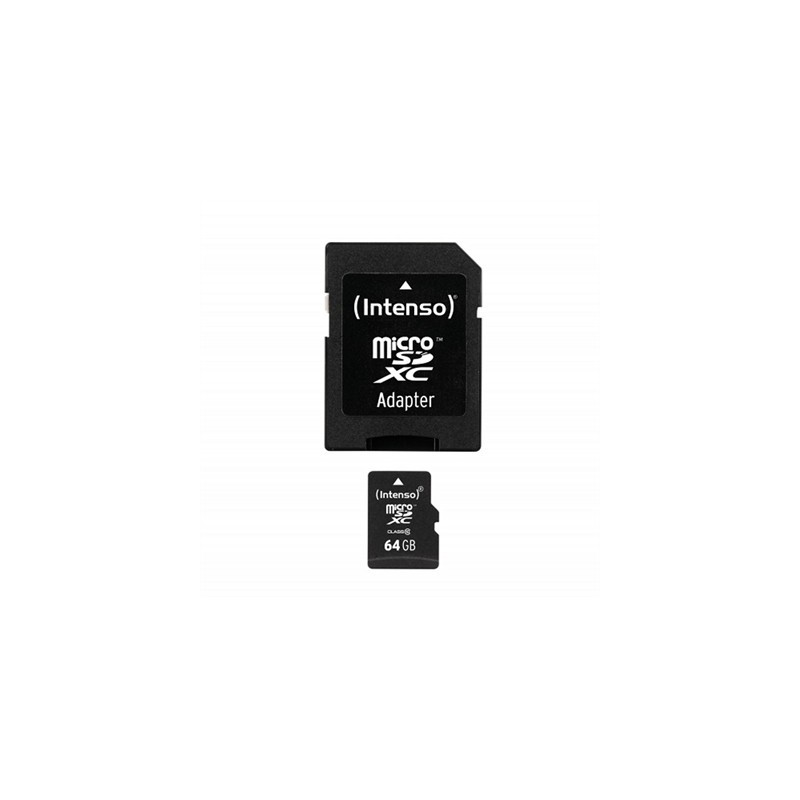 Intenso 3413490 Micro SD clase 10 64GB c/adapt