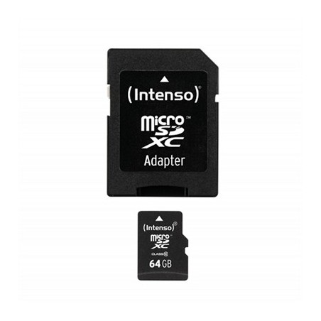 Intenso 3413490 Micro SD clase 10 64GB c/adapt