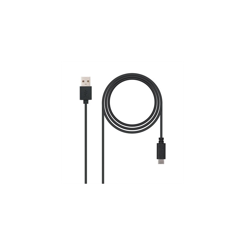 Nanocable Cable USB 2.0 3A Tipo USB-C/M-A/M 1 M