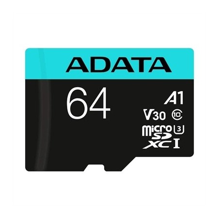 ADATA microSDXC/SDHC UHS-I U3 64GB c/adapt
