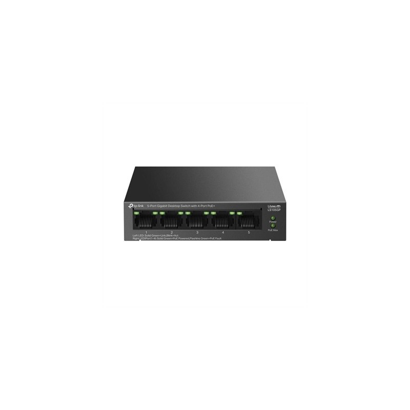 TP-Link LS105GP Switch 4xGb PoE+ 1xGb 65w