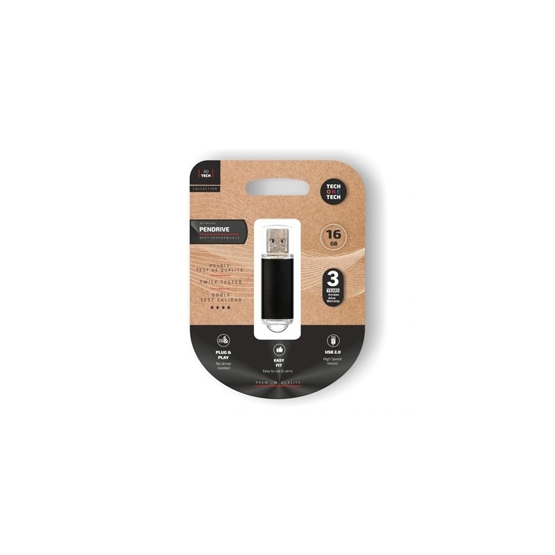 TECH ONE TECH Basic Pendrive 16Gb USB 2.0 Negro