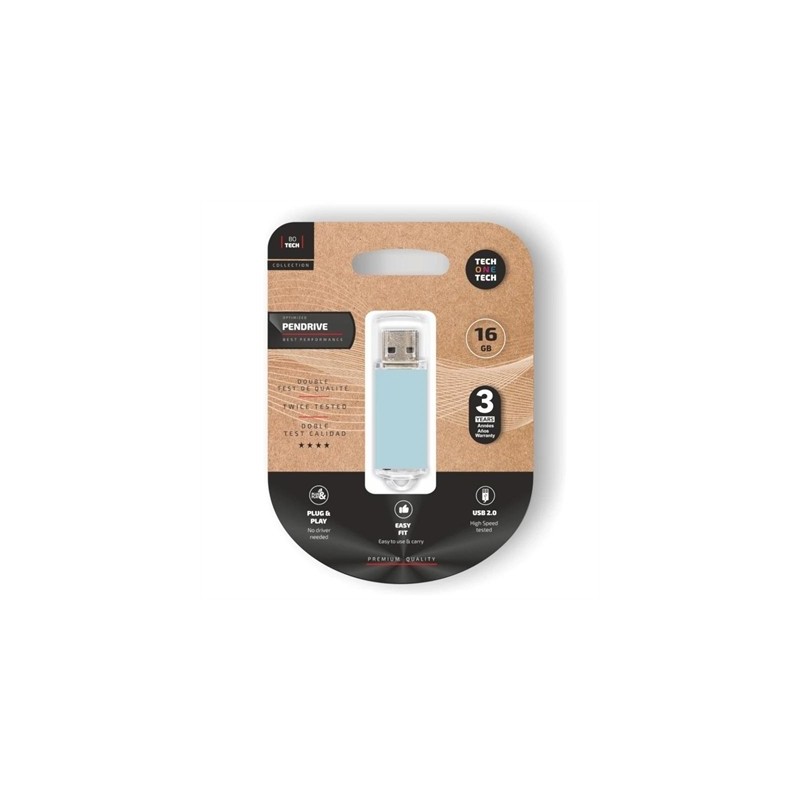 TECH ONE TECH Basic Pendrive 16Gb USB 2.0 Blue