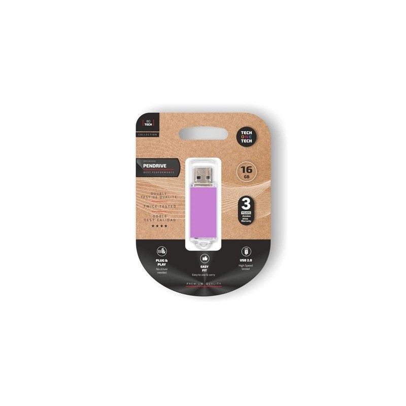 TECH ONE TECH Basic Pendrive 16Gb USB 2.0 Purple