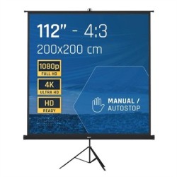 iggual Pantalla 112" 200x200 cm 1:1 trípode+bolsa