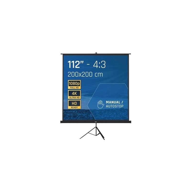 iggual Pantalla 112" 200x200 cm 1:1 trípode+bolsa