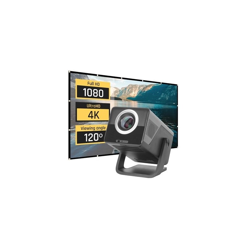iggual Pack proyector 4K + lona proyección120"
