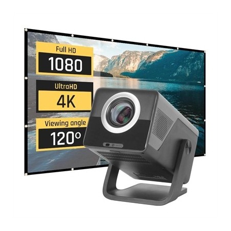 iggual Pack proyector 4K + lona proyección120"