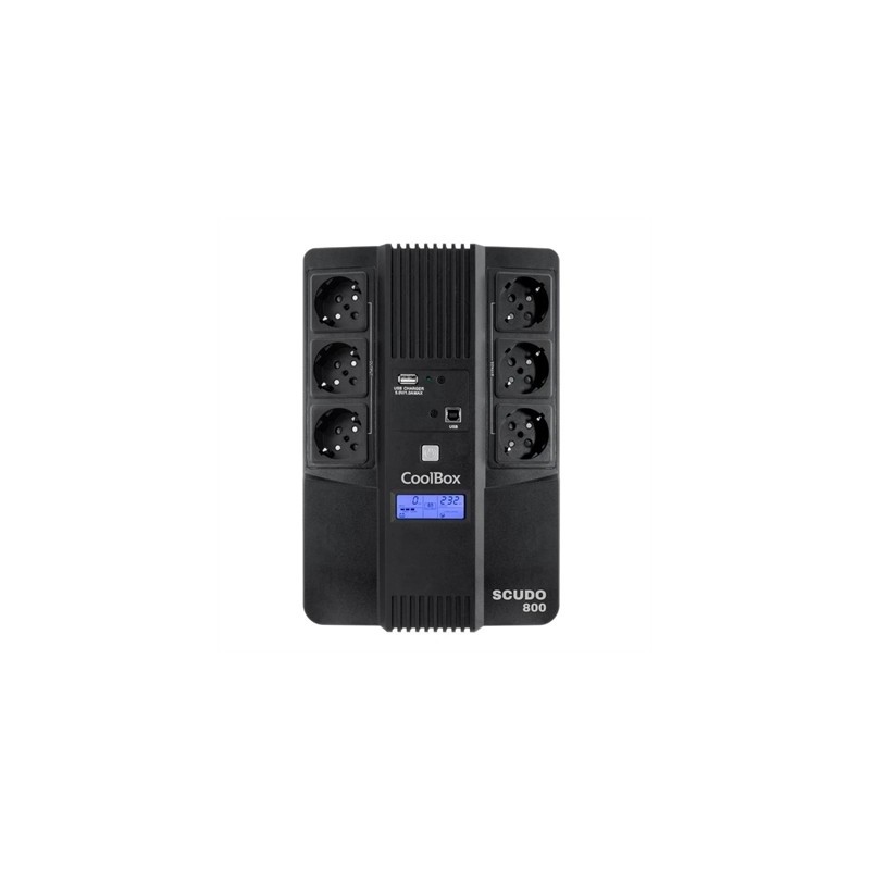 COOLBOX SAI SCUDO3 800VA/480W CON PANTALLA  LCD