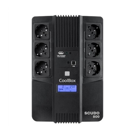 COOLBOX SAI SCUDO3 800VA/480W CON PANTALLA  LCD