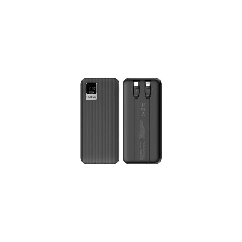 Coolbox PowerBank DP10 10000MAH LCD Negro Carg Ráp