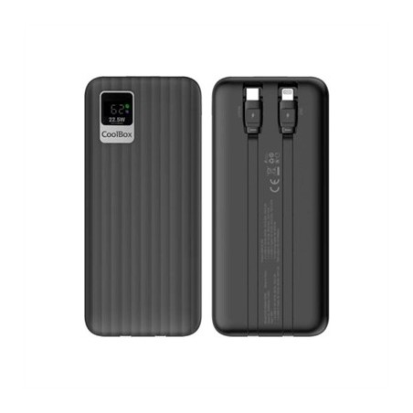 Coolbox PowerBank DP10 10000MAH LCD Negro Carg Ráp
