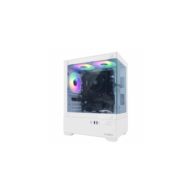 Coolbox Caja Gaming MATX GM200 V.Lite ARGB S.FTE B