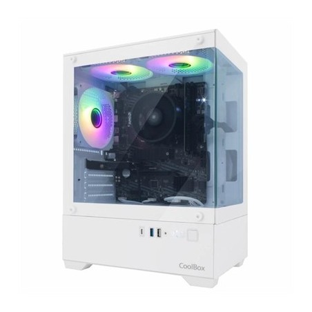 Coolbox Caja Gaming MATX GM200 V.Lite ARGB S.FTE B