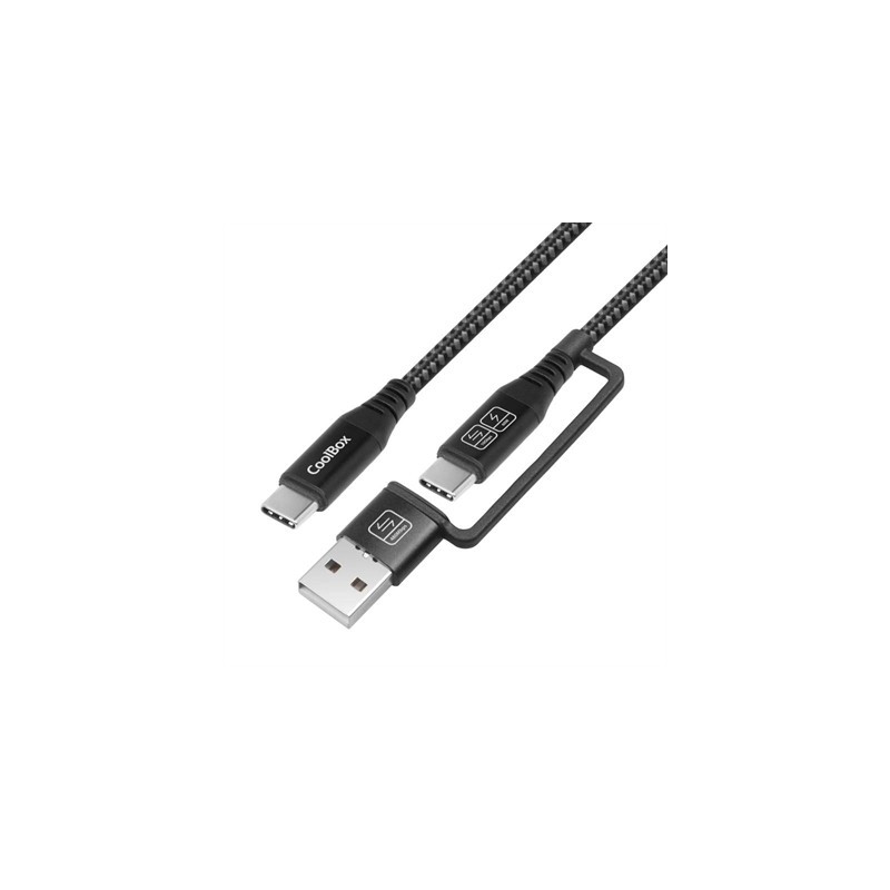 COOLBOX CABLE TRENZ USB-C+A/USB-C 3.2 GEN2 1.8