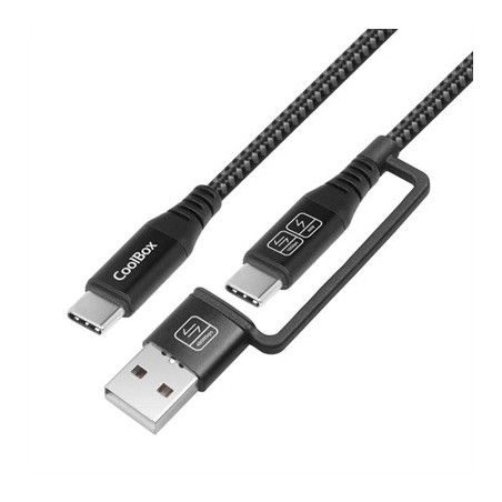 COOLBOX CABLE TRENZ USB-C+A/USB-C 3.2 GEN2 1.8
