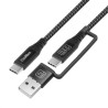 COOLBOX CABLE TRENZ USB-C+A/USB-C 3.2 GEN2 1.8