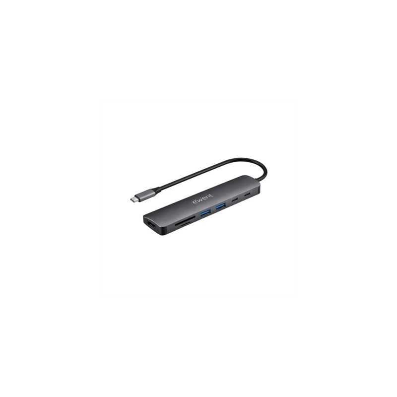 EWENT DOCKING MULTIPUERTO USB-C 7 en 1 HDMI 4K