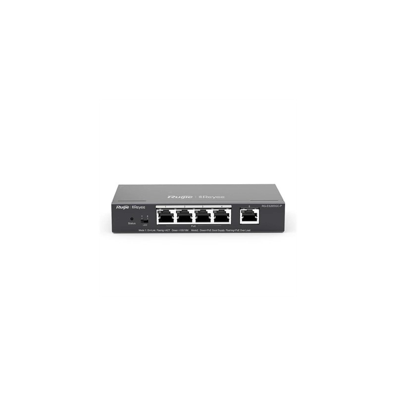 Reyee Switch 5xGb RJ45 (4 PoE/POE+) 54W Steel