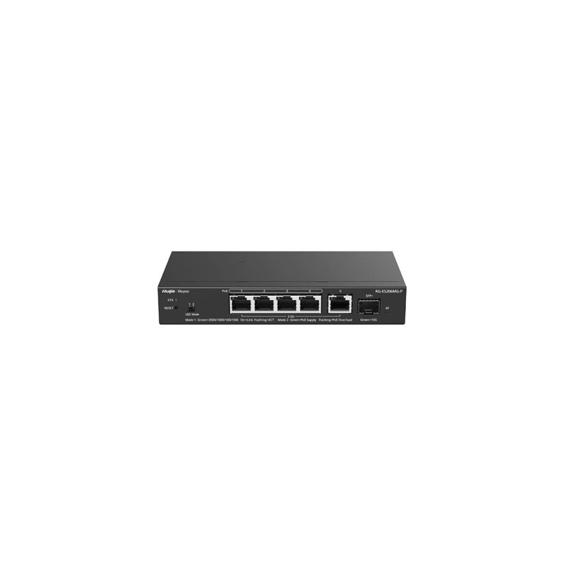 Reyee ES206MG-P Switch 4xmGb PoE 1xSFP+ 70W