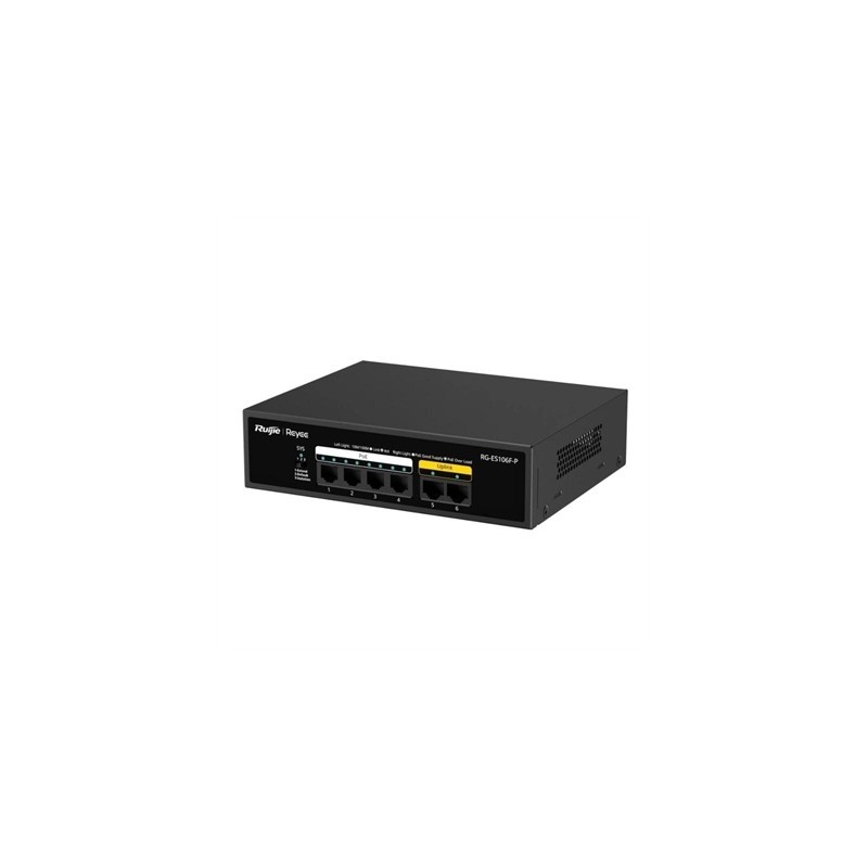Reyee 6-Port 100Mbps, 4 of the ports support PoE/P