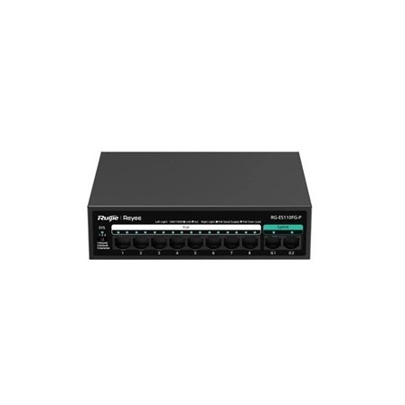 Reyee 8-Port 100Mbps + 2 Uplink Port 1000Mbps, 8 o