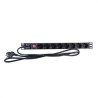 2LAN Regleta 19" 8 Schuko Negro